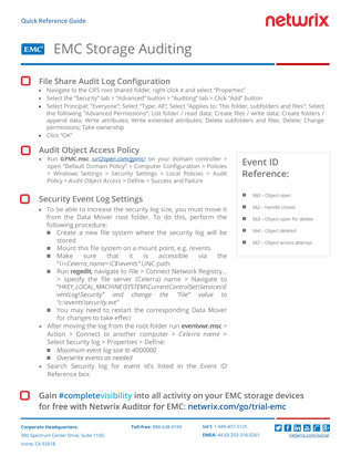 Dell Data Storage Auditing Quick Reference Guide PDF cover