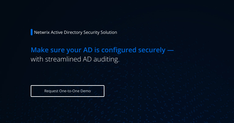 Netwrix Active Directory Security Solution