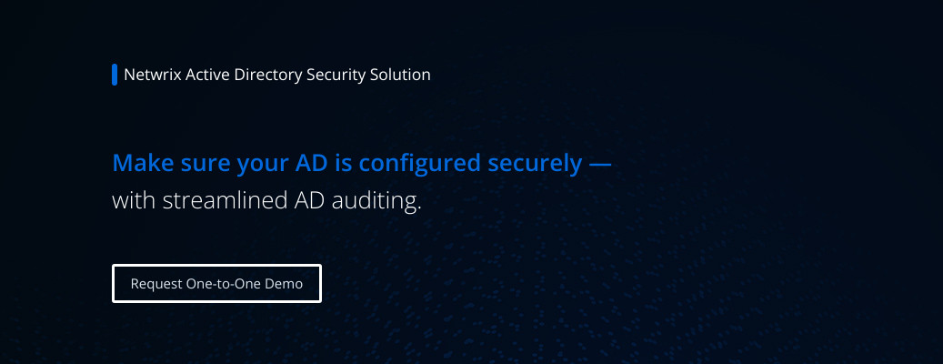 Netwrix Active Directory Security Solution