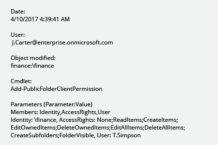 Top of Permissions Changes to Public Folders in Exchange Online