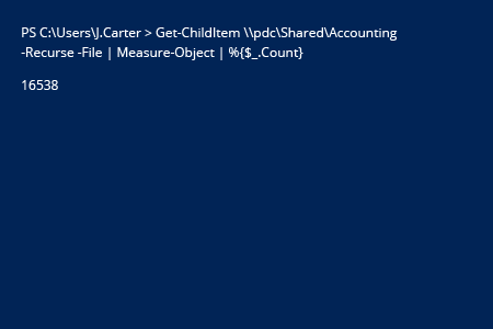 PowerShell count files in a folder report